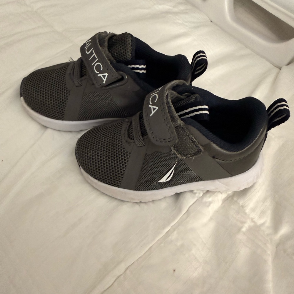 Nautica Kids Charcoal and White Sneakers